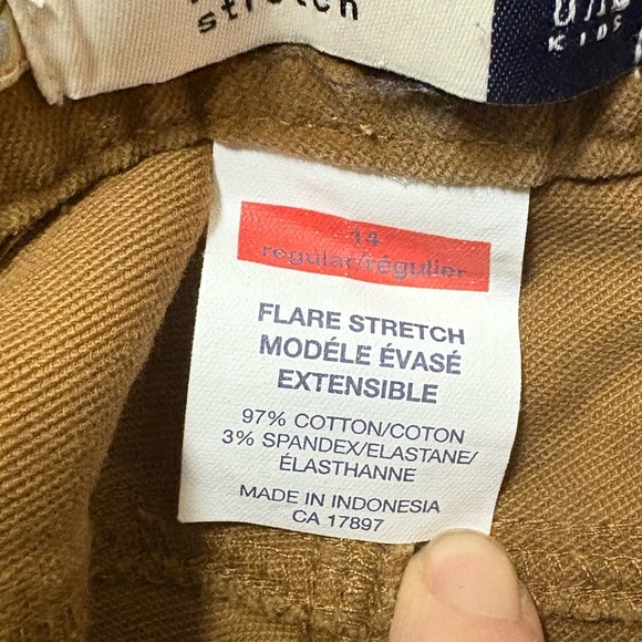 Vintage Gap Girls 14 Embroidered Stretch Flare Jeans Flower Lace Up Fly - Picture 9 of 10